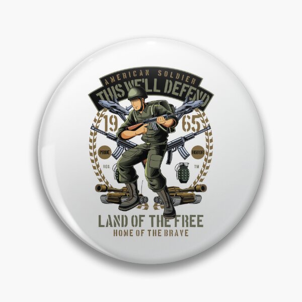 Item preview, American Soldier Land Of The Free Patriotic Military designed and sold by heedooppod.
