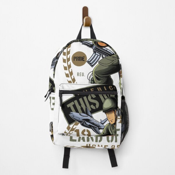 Item preview, American Soldier Land Of The Free Patriotic Military designed and sold by heedooppod.