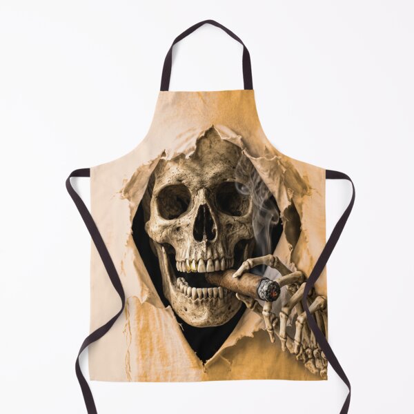 Item preview, A skull with a gold tooth emerges from the shirt and smokes a cigar. designed and sold by Segasprojects.