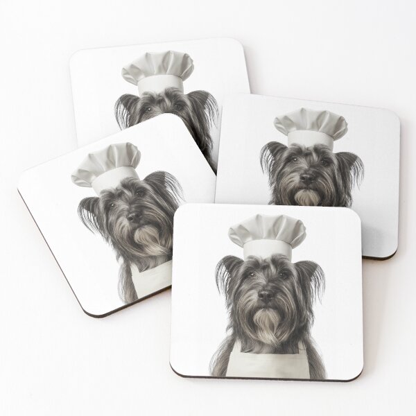 Item preview, Skye Terrier Chef Dog Funny Cooking Apron Hat Cute Pet Portrait designed and sold by LazyOwlStore.