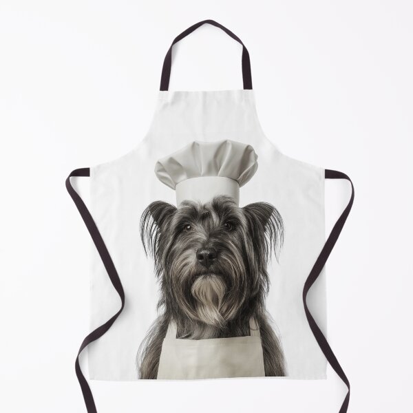 Item preview, Skye Terrier Chef Dog Funny Cooking Apron Hat Cute Pet Portrait designed and sold by LazyOwlStore.