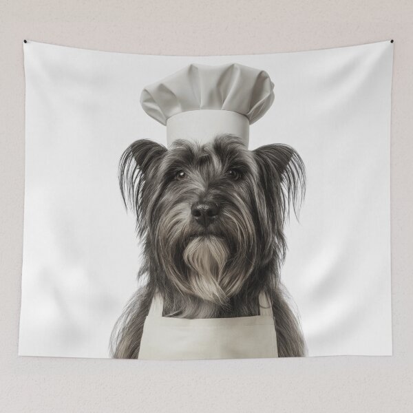 Item preview, Skye Terrier Chef Dog Funny Cooking Apron Hat Cute Pet Portrait designed and sold by LazyOwlStore.
