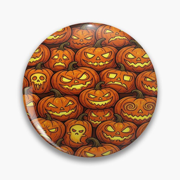 Item preview, Creepy interlocking cartoon pumpkin pattern designed and sold by Solomon-Ent-144.