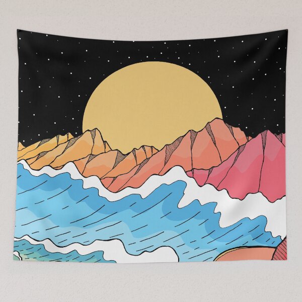 Item preview, The night ocean road designed and sold by Swadeillustrations.