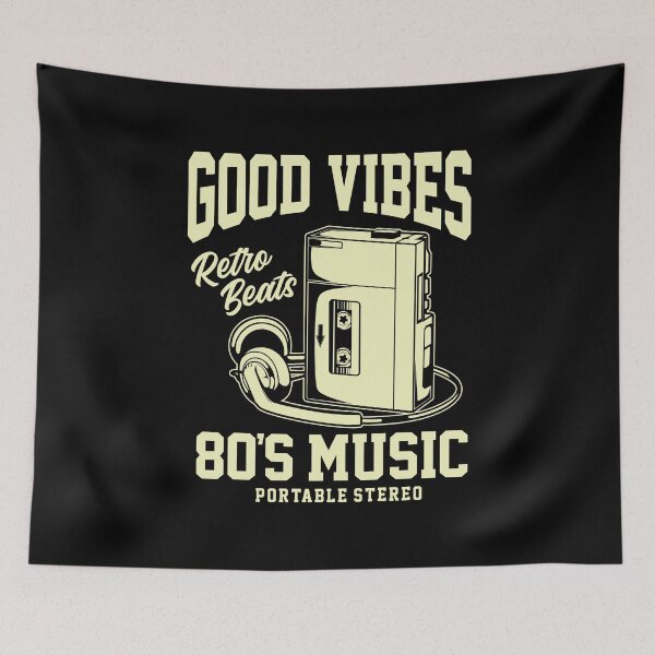 Item preview, Good Vibes Retro Beats 80s Music Cassette Tape designed and sold by heedooppod.