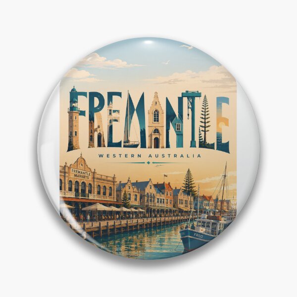 Item preview, Fremantle Western Australia Harbor with Historic Waterfront and Markets designed and sold by StampMyPassport.