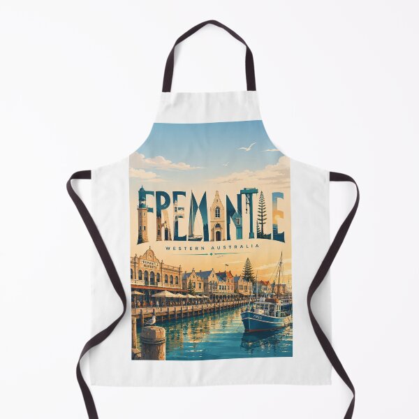Item preview, Fremantle Western Australia Harbor with Historic Waterfront and Markets designed and sold by StampMyPassport.