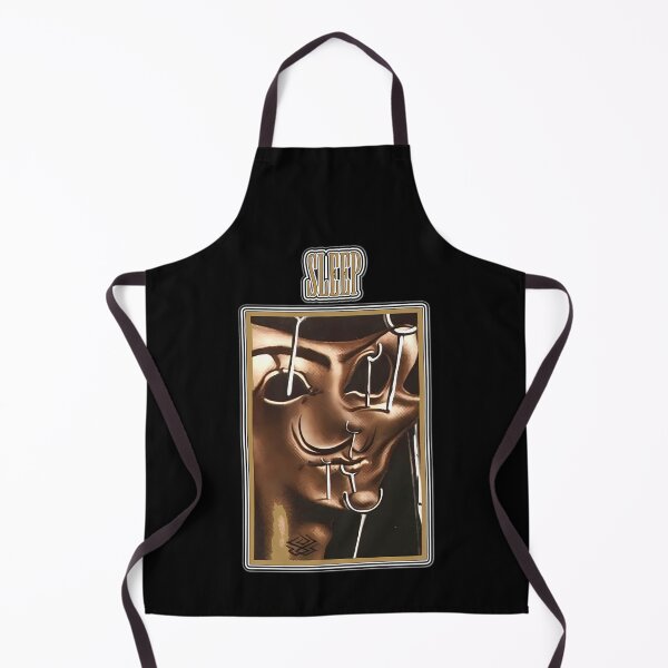 Item preview, Golden Face Mask White Spikes Framed designed and sold by bayu susilo.