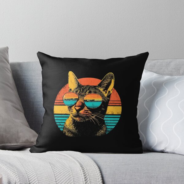 Item preview, Retro Cat Sunglasses Sunset Vintage Style designed and sold by OlyvieArt.