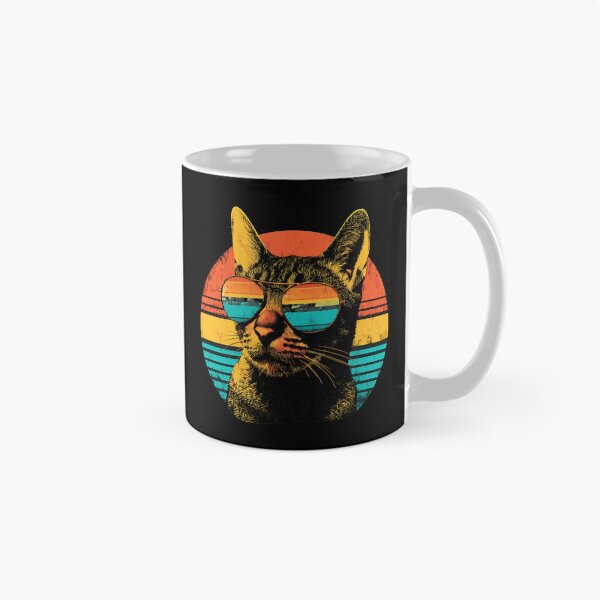 Item preview, Retro Cat Sunglasses Sunset Vintage Style designed and sold by OlyvieArt.