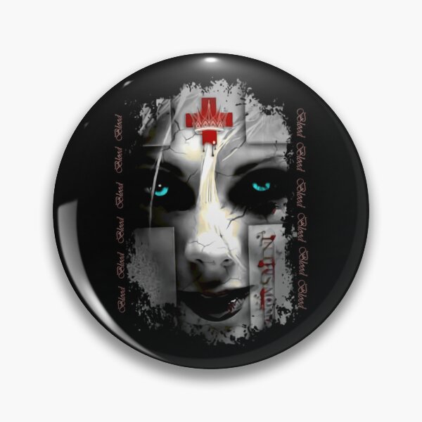 Item preview, Face With Cyan Eyes Red Cross Crown designed and sold by bayu susilo.