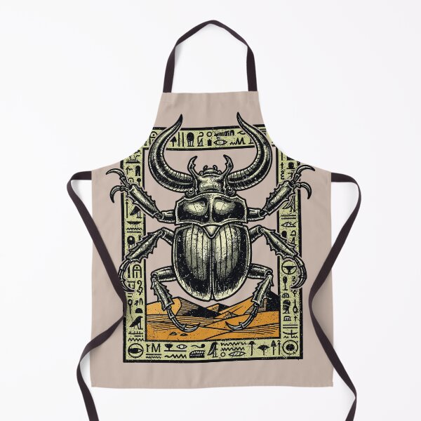Artikelvorschau, Ancient Egyptian Horned Scarab Beetle Hieroglyph Desert Art entworfen und verkauft von Romgora.