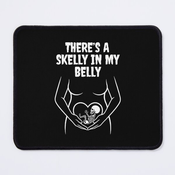 Item preview, There's a Skelly in My Belly | Funny Halloween Pregnancy Announcement | Skeleton Baby Mom to Be designed and sold by ZyziowskyArt.