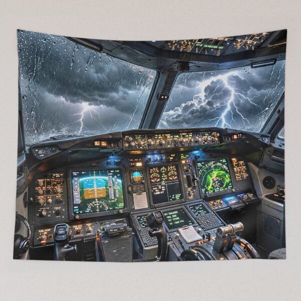 Item preview, Airplane under Storm designed and sold by AwesomeDigiShop.
