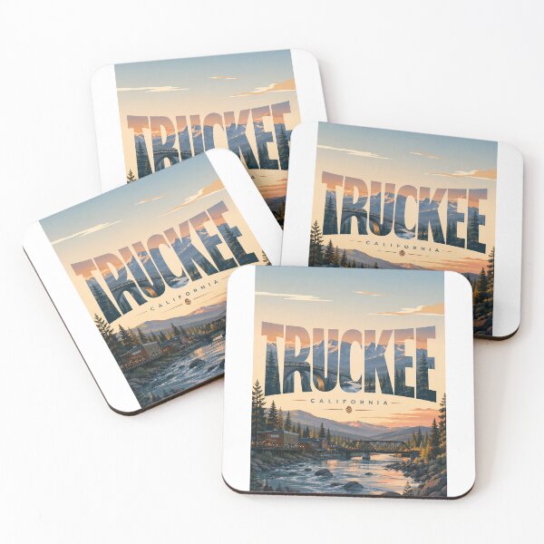Item preview, Truckee California Sierra Nevada Riverfront with Historic Mountain Town designed and sold by StampMyPassport.