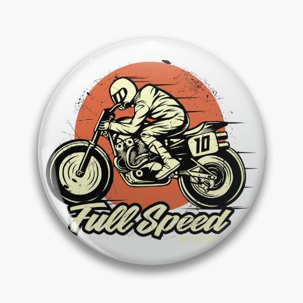 Artikelvorschau, Grafik für Vintage-Motorradrennen mit voller Geschwindigkeit entworfen und verkauft von heedooppod.
