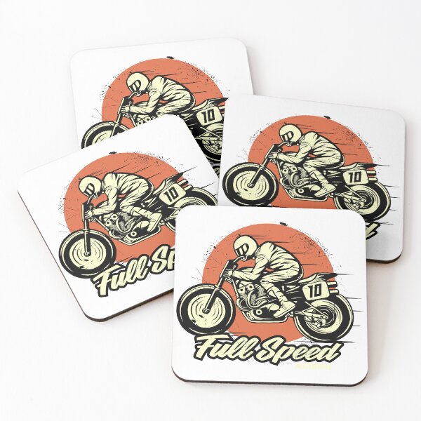 Item preview, Full Speed Vintage Motorcycle Flat Track Racing Graphic designed and sold by heedooppod.