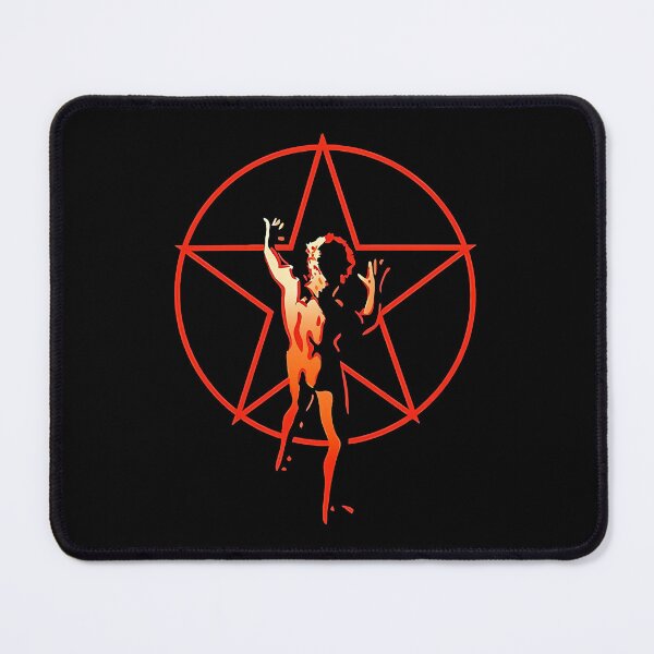 Item preview, Silhouette Man Raising Hands Inside Red Pentagram designed and sold by bayu susilo.