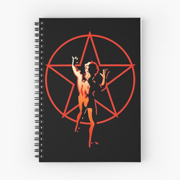 Item preview, Silhouette Man Raising Hands Inside Red Pentagram designed and sold by bayu susilo.