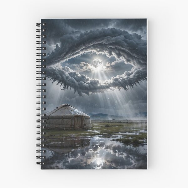 Item preview, Eye Of The Storm Moon Over Mongolian Ger designed and sold by ChinzorigBAY.