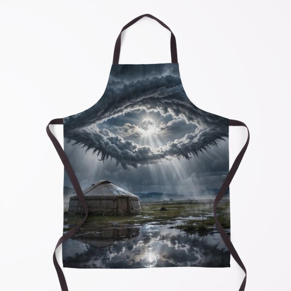Item preview, Eye Of The Storm Moon Over Mongolian Ger designed and sold by ChinzorigBAY.