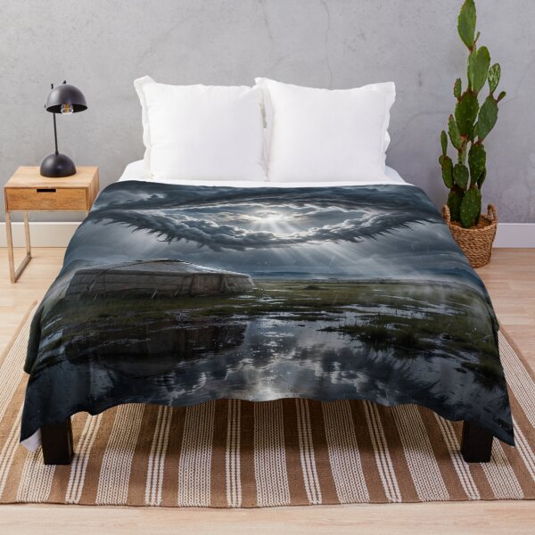 Item preview, Eye Of The Storm Moon Over Mongolian Ger designed and sold by ChinzorigBAY.