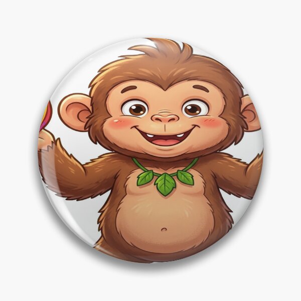 Item preview, Cute Monkey Holding Decorative Numbers 6 and 7 designed and sold by Solomon-Ent-144.