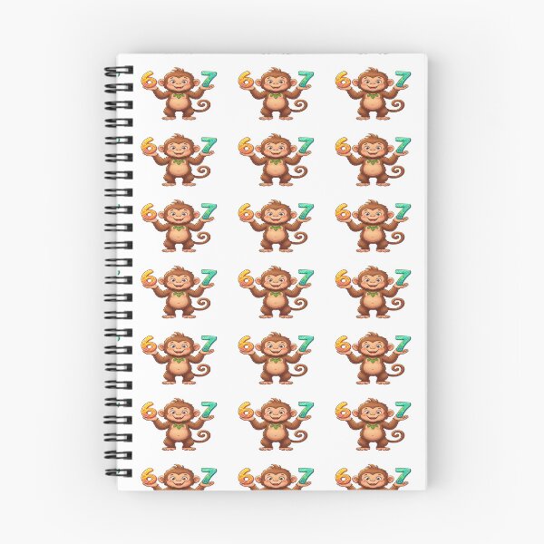 Item preview, Cute Monkey Holding Decorative Numbers 6 and 7 designed and sold by Solomon-Ent-144.