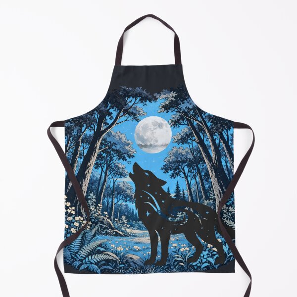 Item preview, Zen wolf under the moon designed and sold by 247DesignStudio.