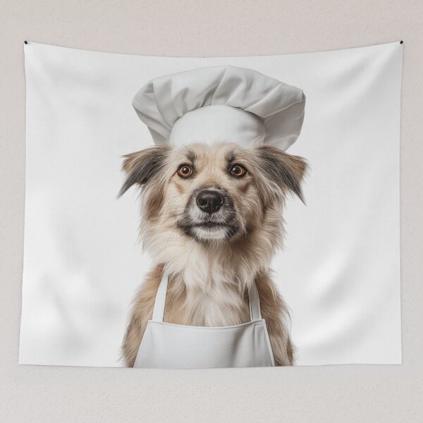 Item preview, Pyrenean Shepherd Chef Dog Funny Cooking Apron Hat Cute Pet Portrait designed and sold by LazyOwlStore.