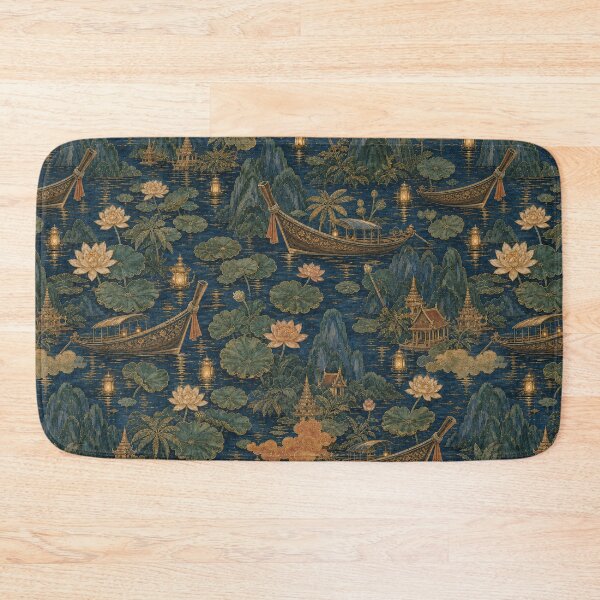 Artikelvorschau, Nahtloses Muster aus dem Thailändischen Flusslotus entworfen und verkauft von Thanat Pattern Studio.