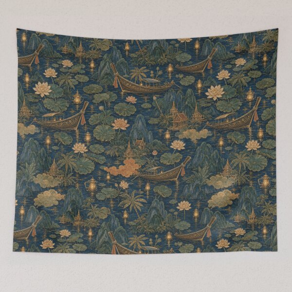 Artikelvorschau, Nahtloses Muster aus dem Thailändischen Flusslotus entworfen und verkauft von Thanat Pattern Studio.