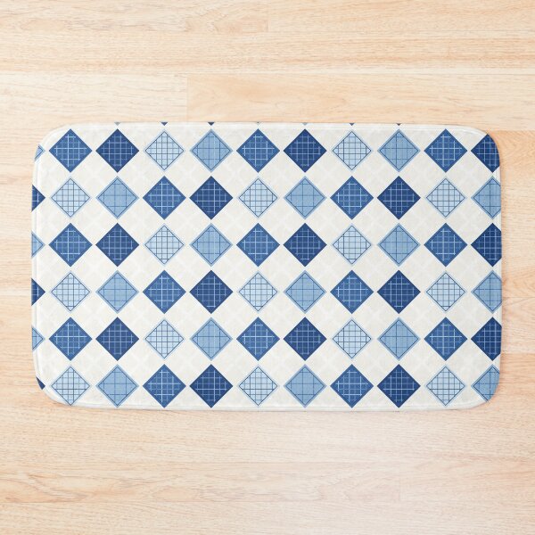 Item preview, Blue Diamond Lattice Seamless Pattern designed and sold by Thanat Pattern Studio.