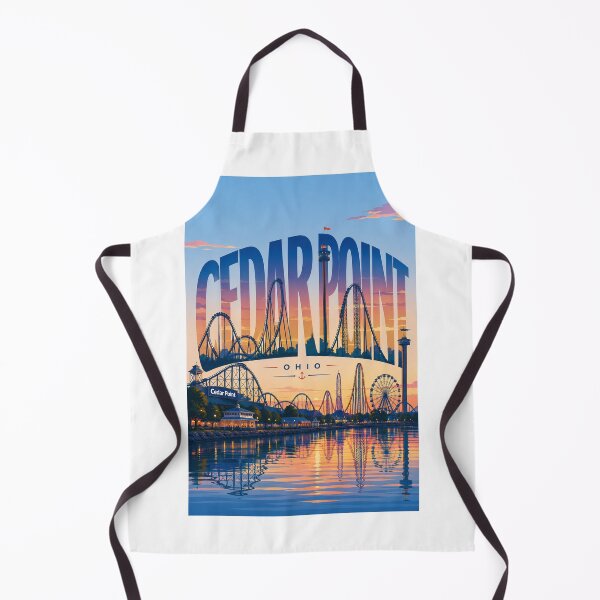 Item preview, Cedar Point Ohio Roller Coasters and Lake Erie Waterfront at Sunset designed and sold by StampMyPassport.