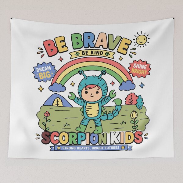 Item preview, Cute Scorpion Kids Shirt, Funny Scorpion Costume, Rainbow Adventure Kids T-Shirt Design designed and sold by simplydesigns88.