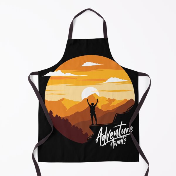 Item preview, Adventure Awaits Mountain Hiking Sunset Outdoor designed and sold by heedooppod.