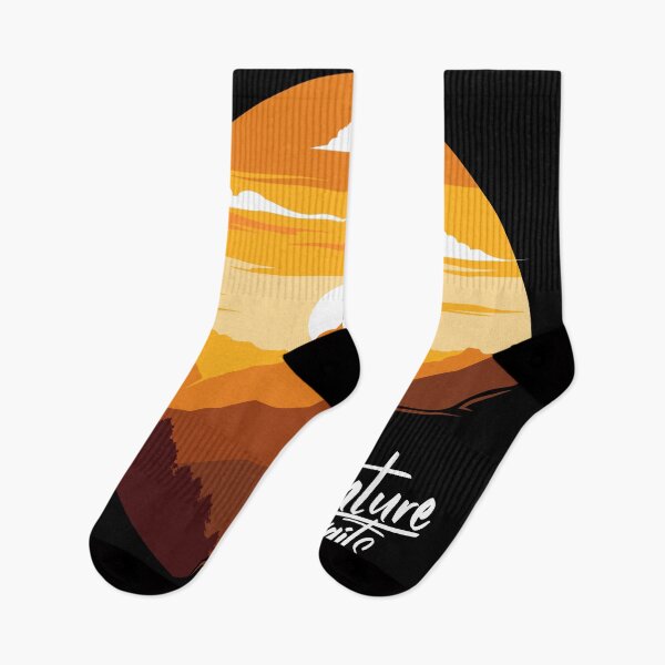 Item preview, Adventure Awaits Mountain Hiking Sunset Outdoor designed and sold by heedooppod.