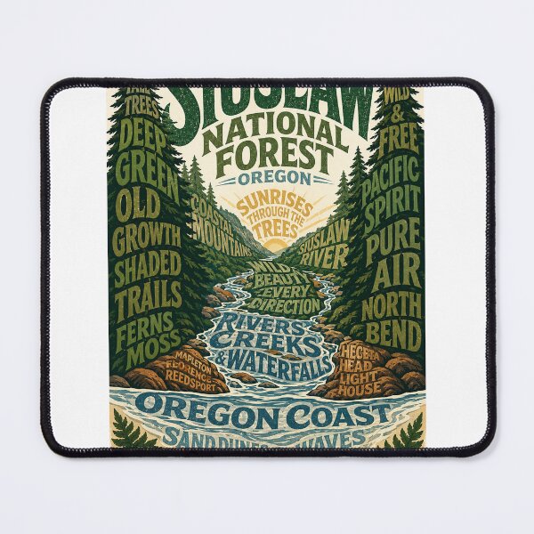 Item preview, Siuslaw National Forest Oregon Coast with Rivers, Headlands and Pacific Shore designed and sold by StampMyPassport.