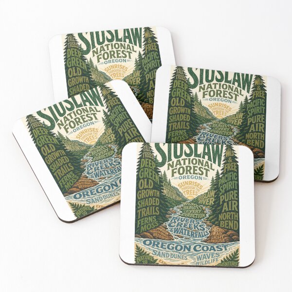 Item preview, Siuslaw National Forest Oregon Coast with Rivers, Headlands and Pacific Shore designed and sold by StampMyPassport.