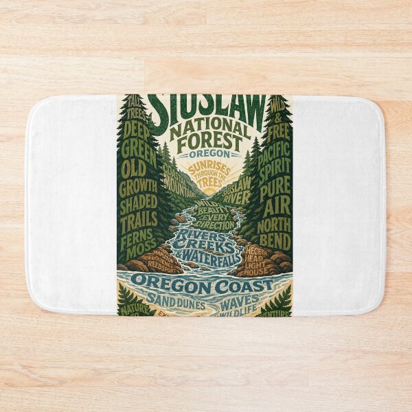 Item preview, Siuslaw National Forest Oregon Coast with Rivers, Headlands and Pacific Shore designed and sold by StampMyPassport.