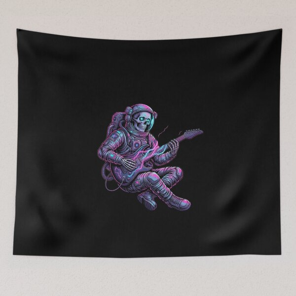 Item preview, Cosmic Skeleton Astronaut - Electric Guitar Galaxy Rocker Art designed and sold by ZoneMerch.