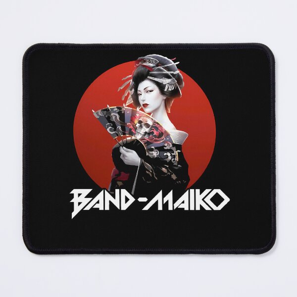 Item preview, Geisha Holding Skull Fan Red Circle Sun designed and sold by LessyKBear.