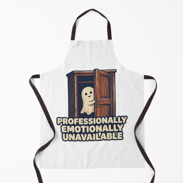 Item preview, Professionally Emotionally Unavailable Cute Ghost Retro Burnout Quote designed and sold by raedattia.