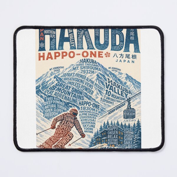 Item preview, Hakuba Japan Alpine Peaks with Happo One and Northern Alps Ski Country designed and sold by StampMyPassport.