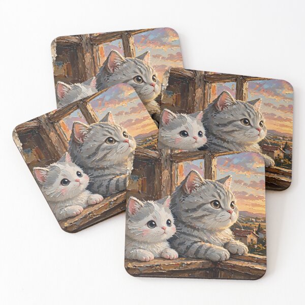 Item preview,  Sunset Window Duo - Fred & Junior Watching the World designed and sold by MAISON SYLVIE.