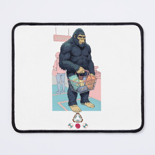 Item preview, Bigfoot Doing Grocery Shopping - Funny Sasquatch with Shopping Basket designed and sold by Whimsy Trail Co.