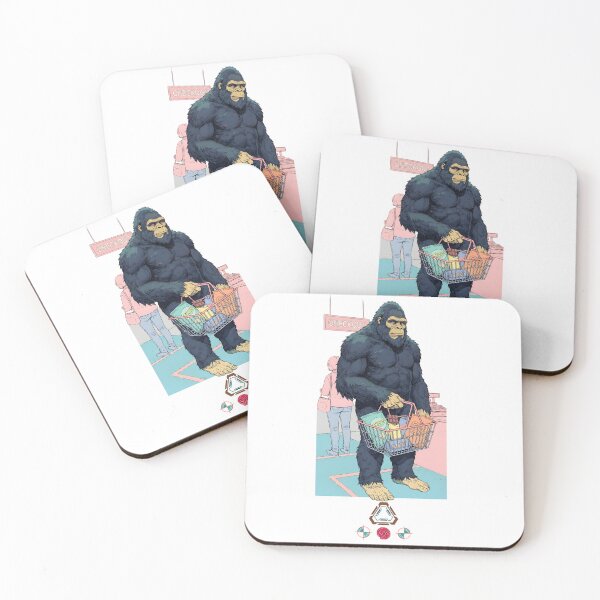 Item preview, Bigfoot Doing Grocery Shopping - Funny Sasquatch with Shopping Basket designed and sold by Whimsy Trail Co.
