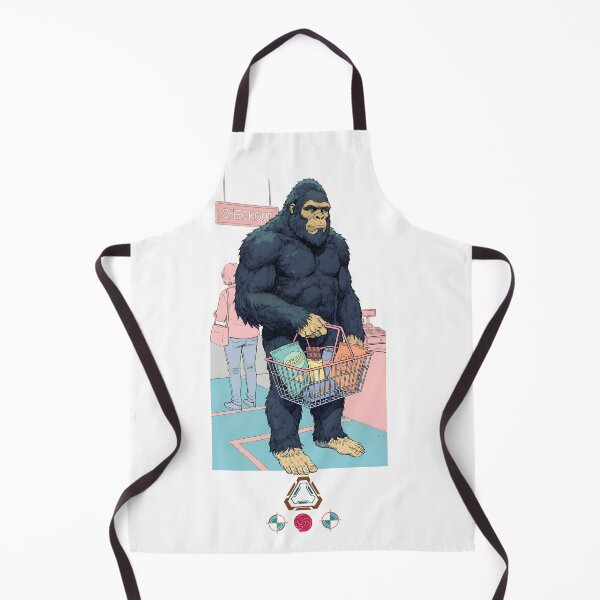 Item preview, Bigfoot Doing Grocery Shopping - Funny Sasquatch with Shopping Basket designed and sold by Whimsy Trail Co.