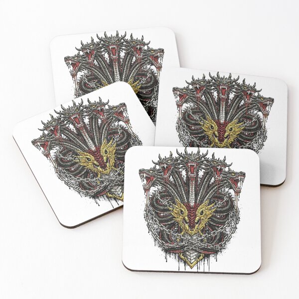 Item preview, Mythical Hydra Multi-Head Dragon Dark Art designed and sold by Romgora.