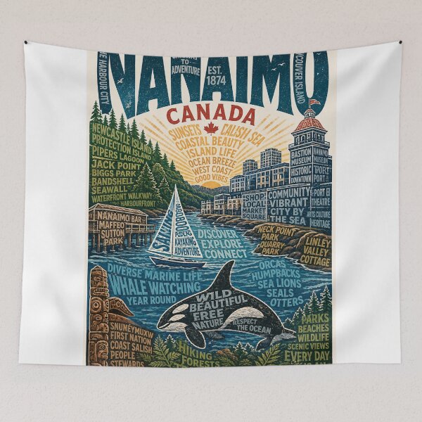 Item preview, Nanaimo British Columbia Harbour, Vancouver Island and Salish Sea designed and sold by StampMyPassport.